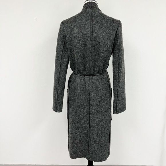 Ramy Brook Damian Mohair wool Oversized coat cardigan duster Leather belted - Picture 5 of 12